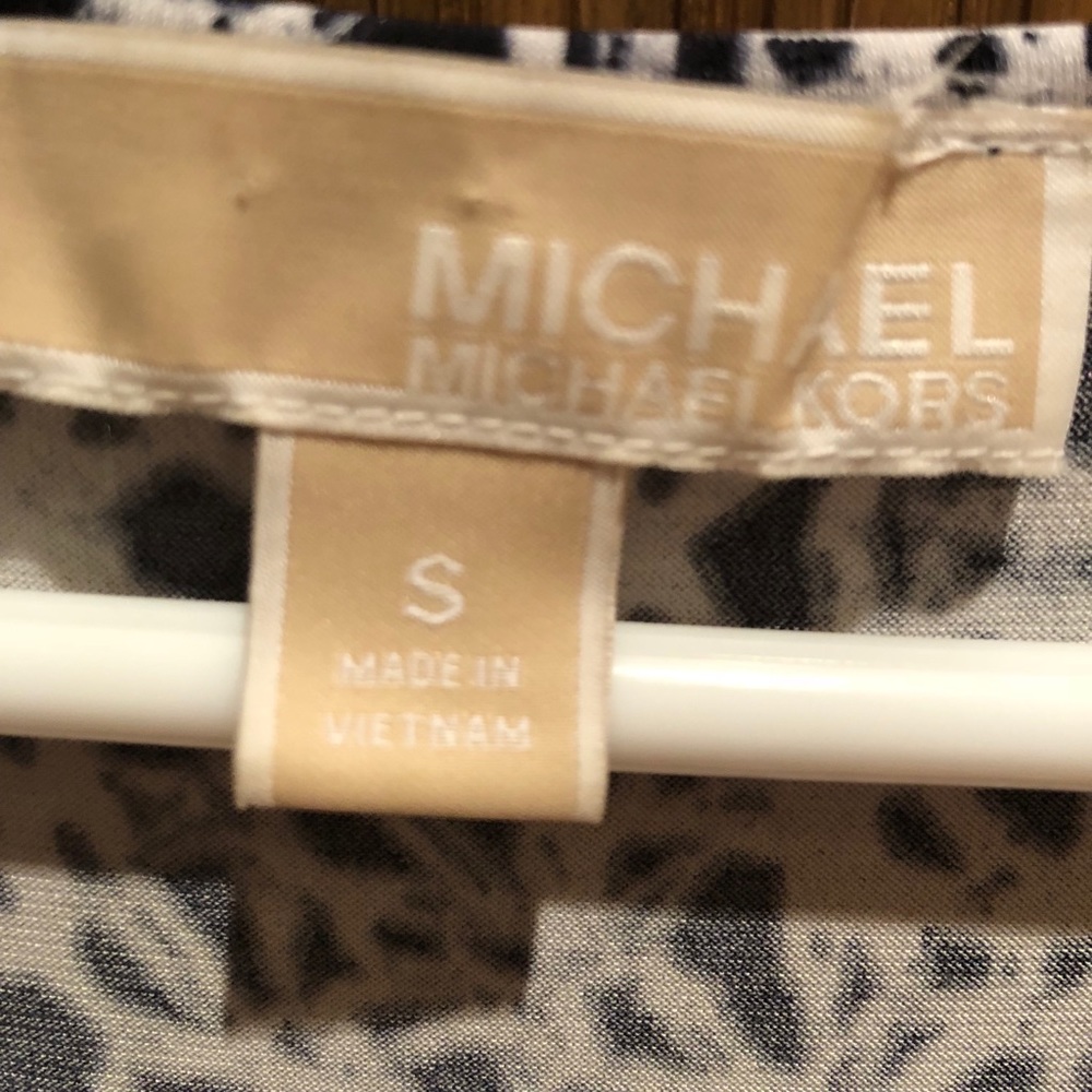 Michael Kors Blue/White Patterned Maxi Dress - Picture 4 of 4